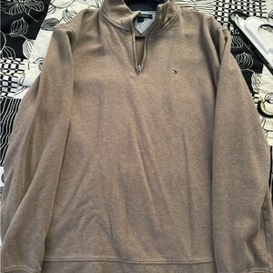 Tommy Hilfiger Brown Quarter Zip (Size Large)